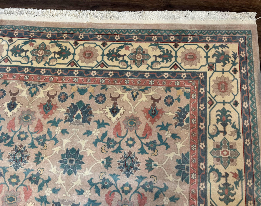 Palace Size Wool Rug 10x18, Sino Persian Kerman Rug, Oversized Hand Knotted Carpet, Light Taupe, Allover Pattern