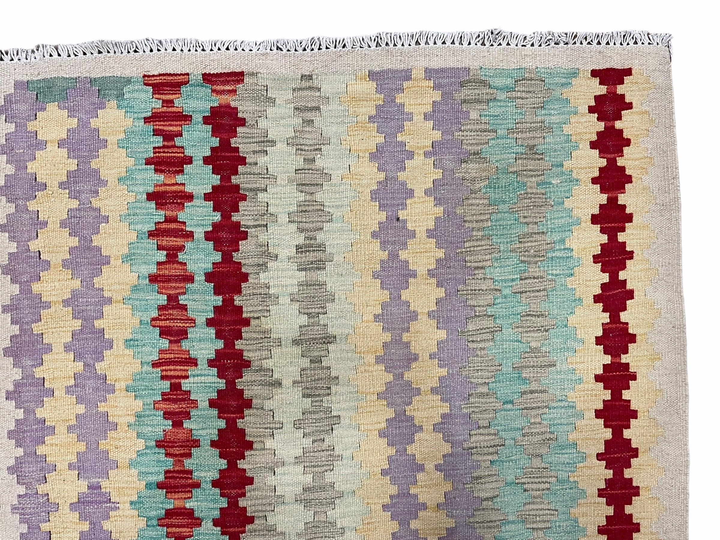 Colorful Kilim Rug 6x8 Multicolor Turkish Kilim Rug 6 x 8 Flat Weave Kilim Playful Anatolian Kilim Wool Kilim New Rug