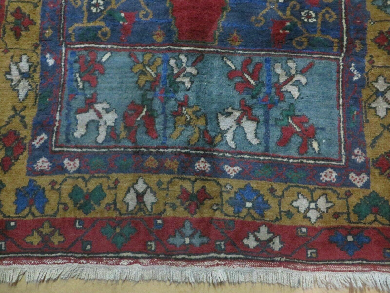 4' X 8' Vintage Handmade Turkish Kazak Pattern Wool Rug Carpet Nice # 105