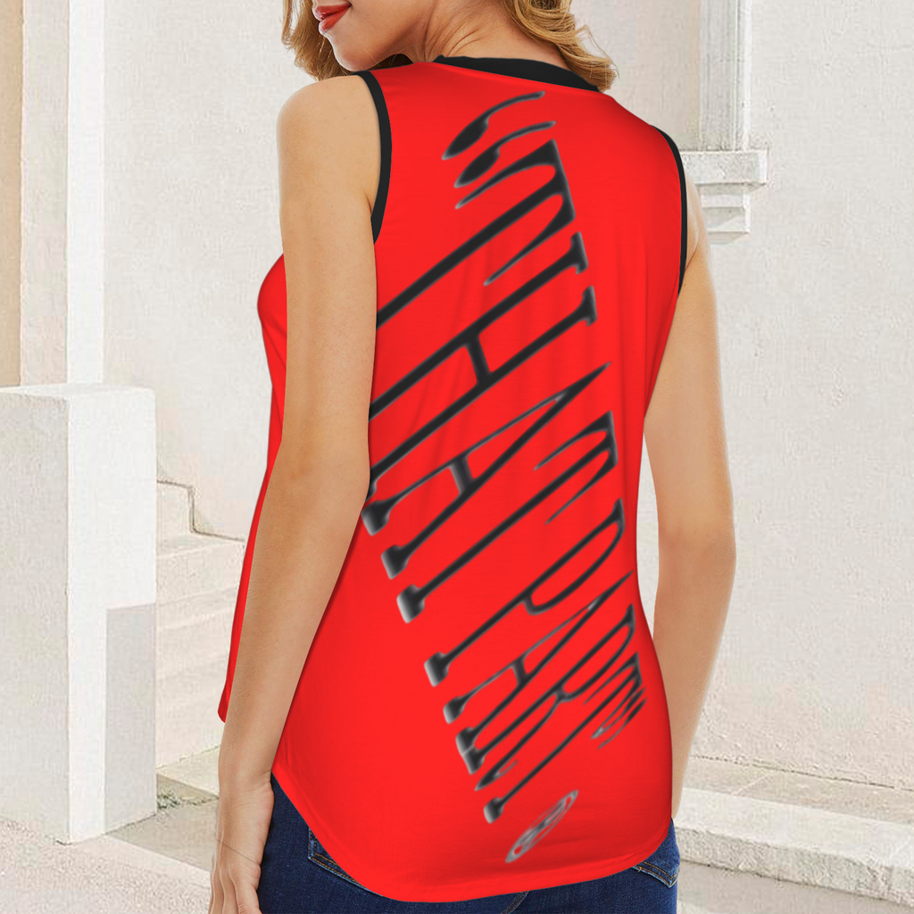 NEW!!! "THAT PART" branded (black rear) V-Neck Sleeveless Tank Top (Made to Order No Stock)