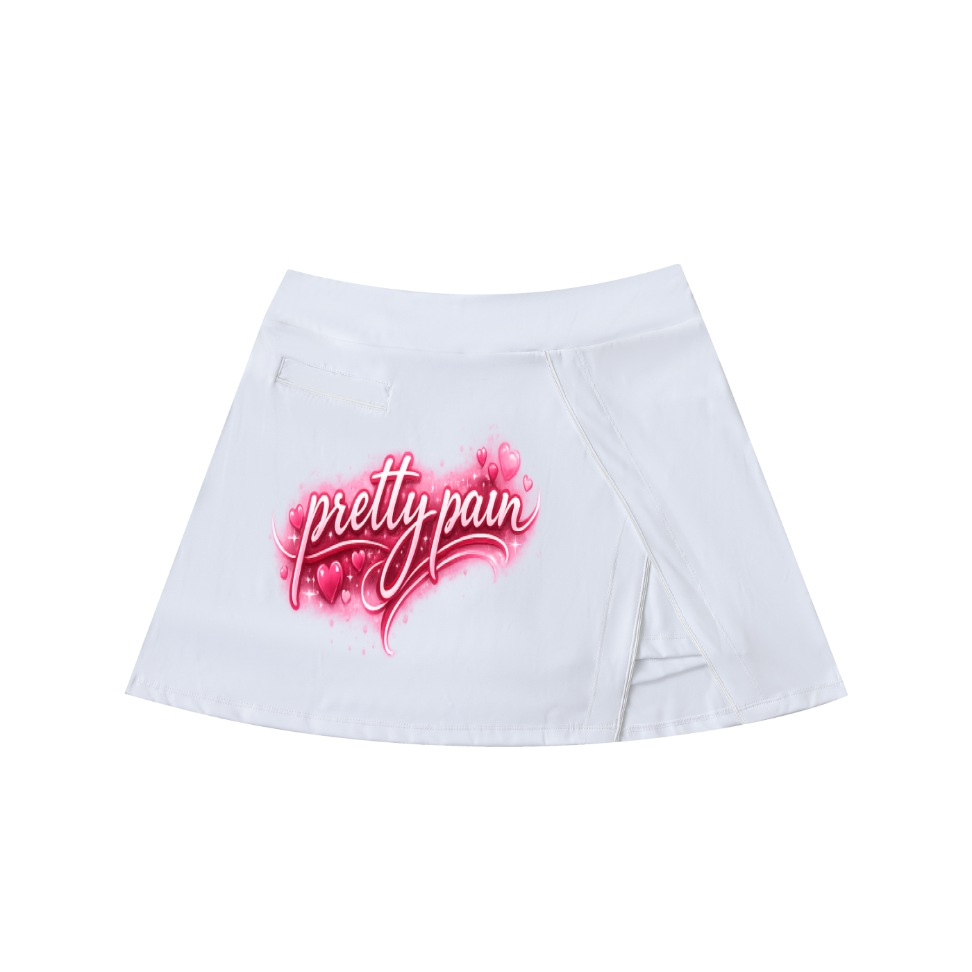 PRETTY PAIN High-Waist Pocketed A-Line Skirt