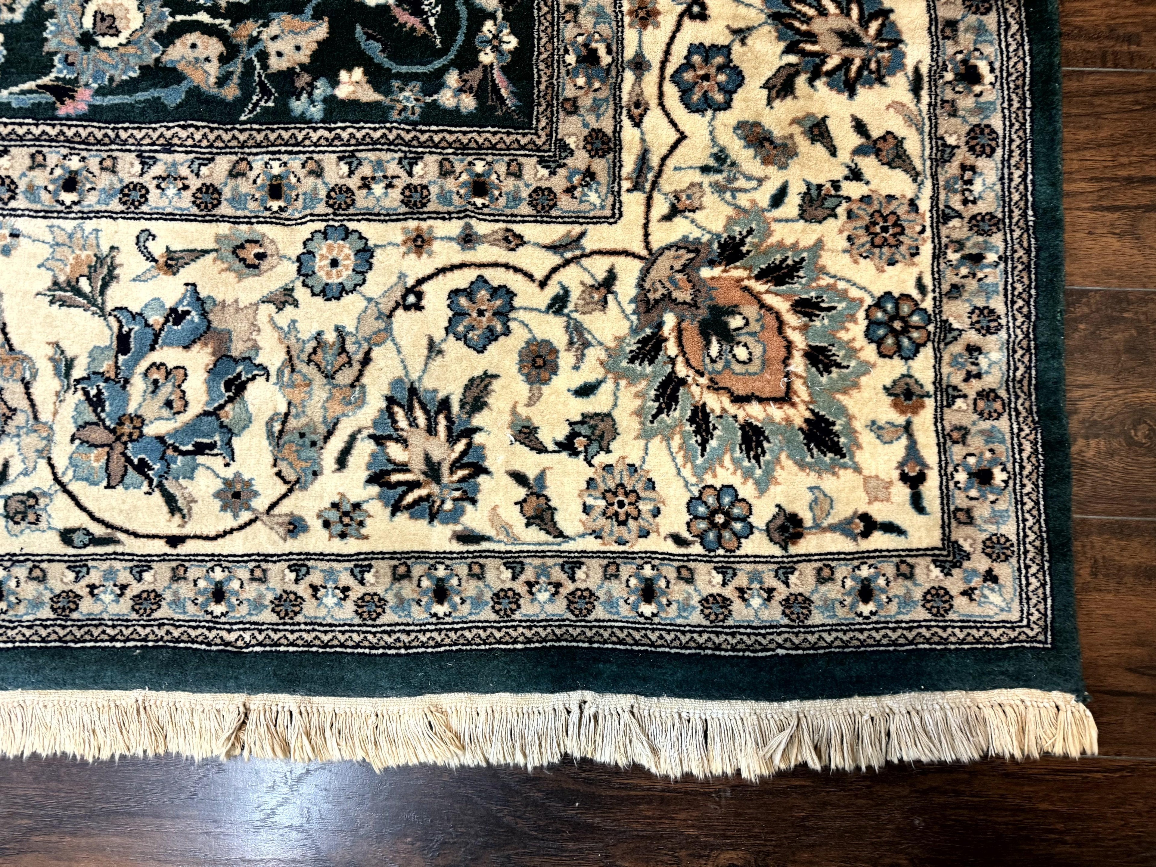 Pak Persian Rug 9x12, Dark Green, Floral Allover