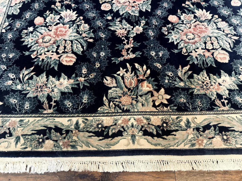 Sino Persian Rug 6x9, Navy Blue, Floral