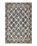 6x9 Vintage Needlepoint Rug, Petitepoint Carpet, Butterflies Floral Design