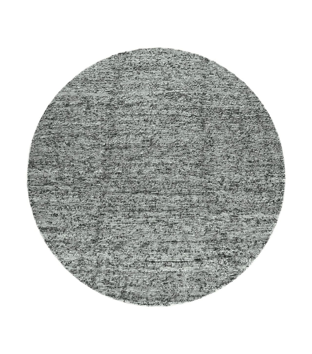 Large Round Indian Rug 11x11, Teal, Vintage Handmade Wool Carpet