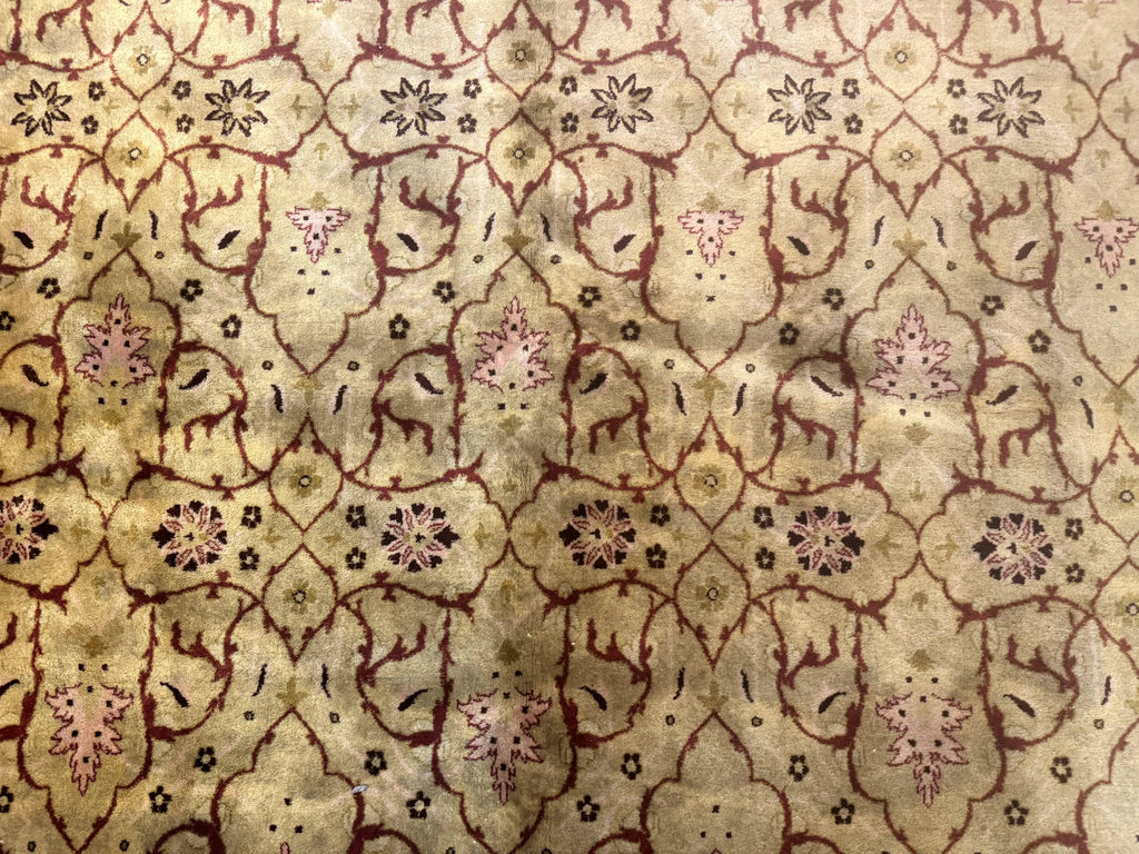 Pak Persian Rug 8x10, Allover Pattern, Gold-Tan, Fine 200 KPSI