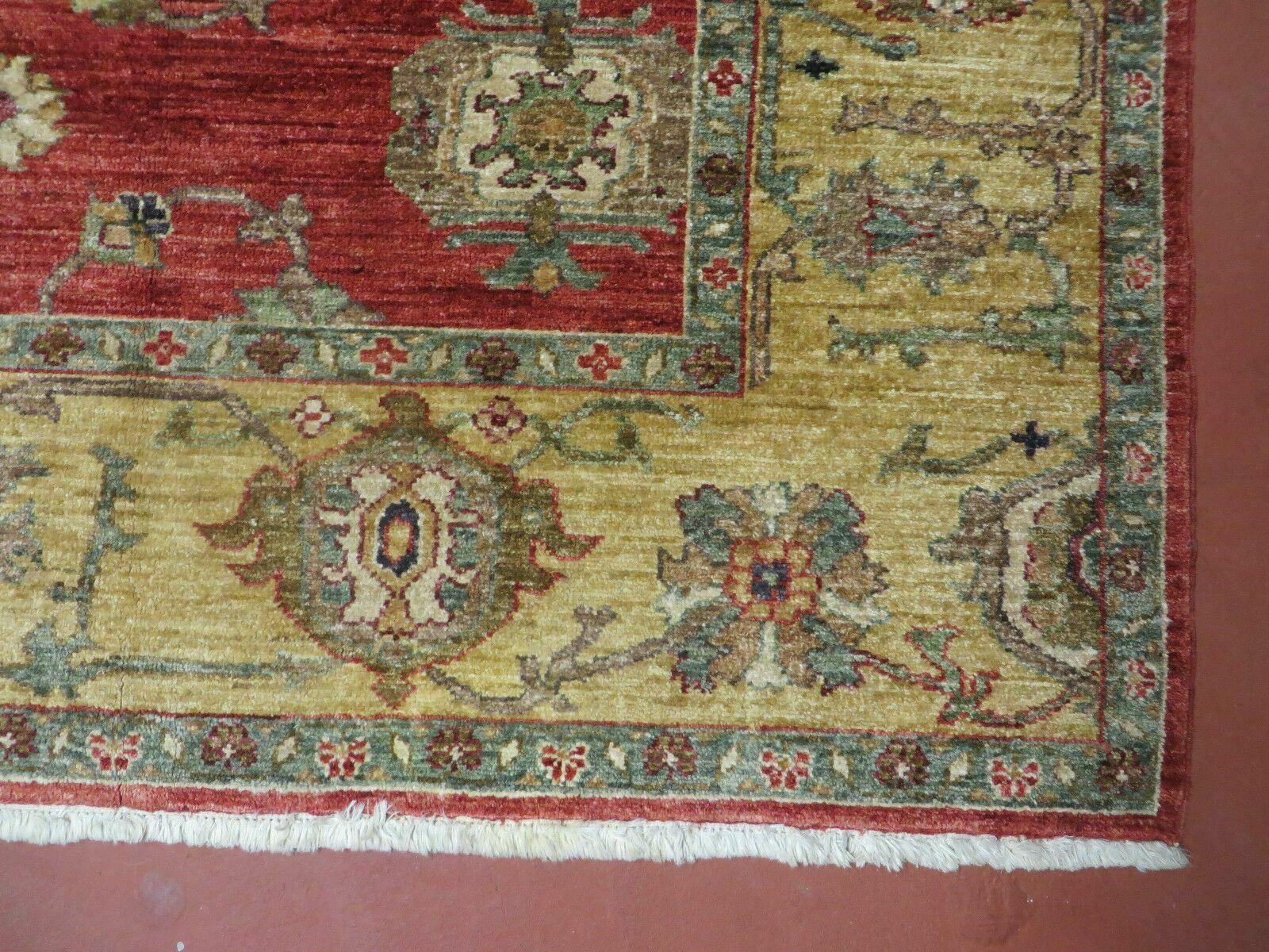 6.5' X 7' Vintage Handmade Egypt Agra Wool Rug Carpet Square Beauty