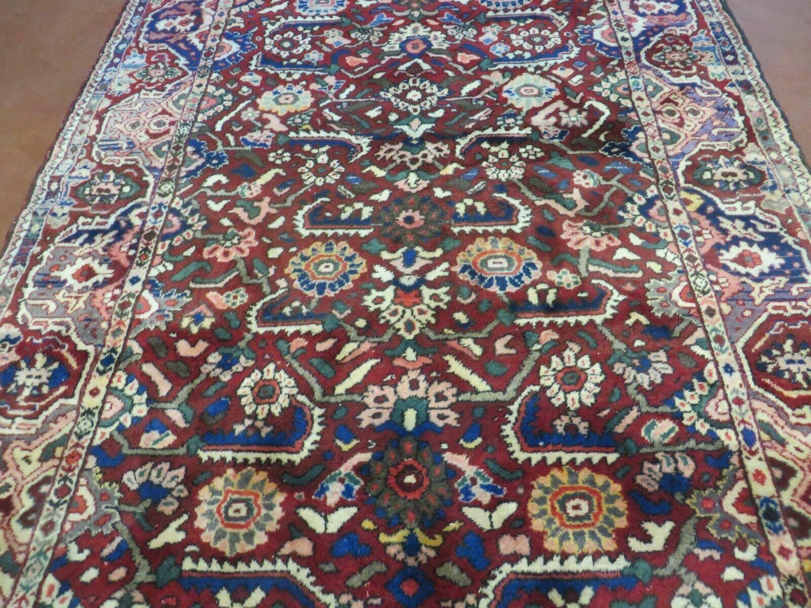 5' X 9' Antique Handmade Turkish Wool Veg Dyes Rug Nice # 107