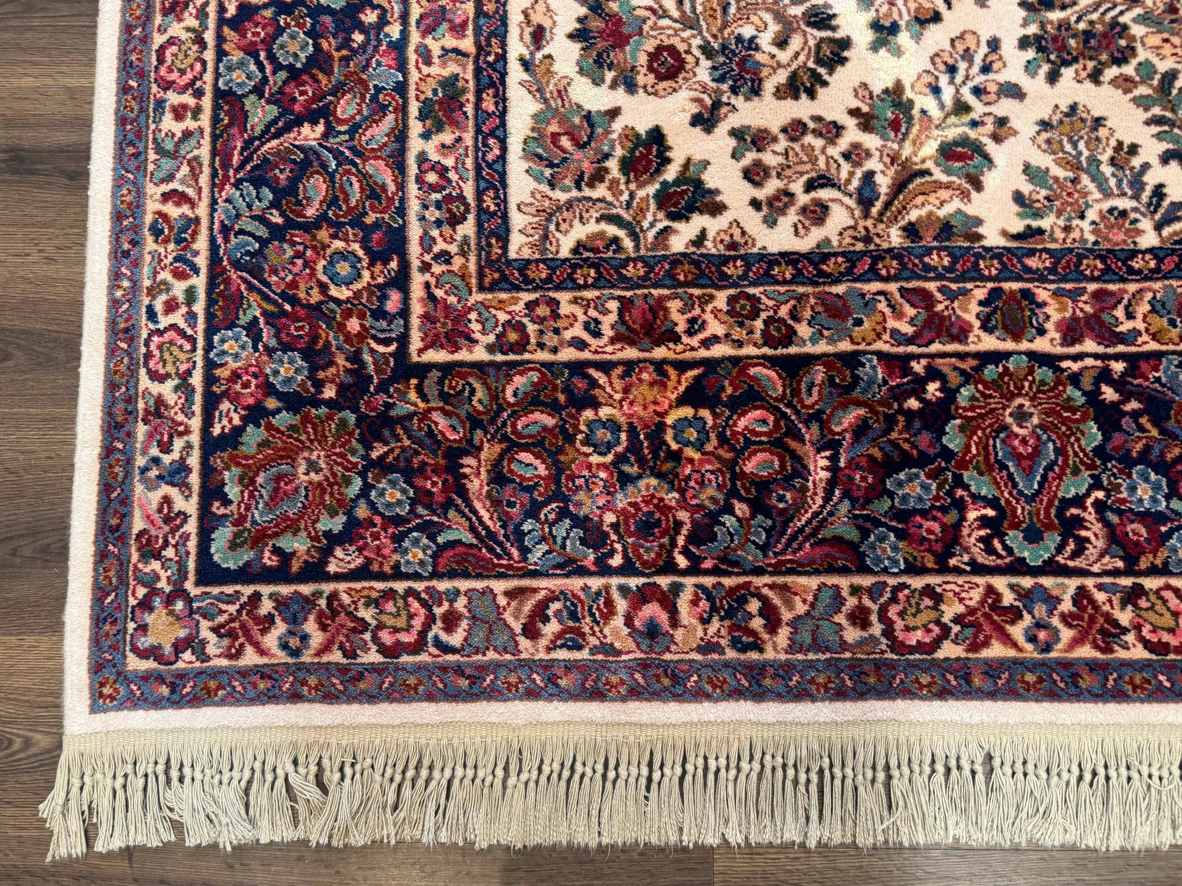 Karastan Rug 8.8 x 10.6 Ivory Sarouk #700/760, Wool Discontinued Original 700 Series