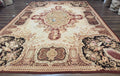 French Aubusson Rug 9x12 - European Design Flatweave Carpet