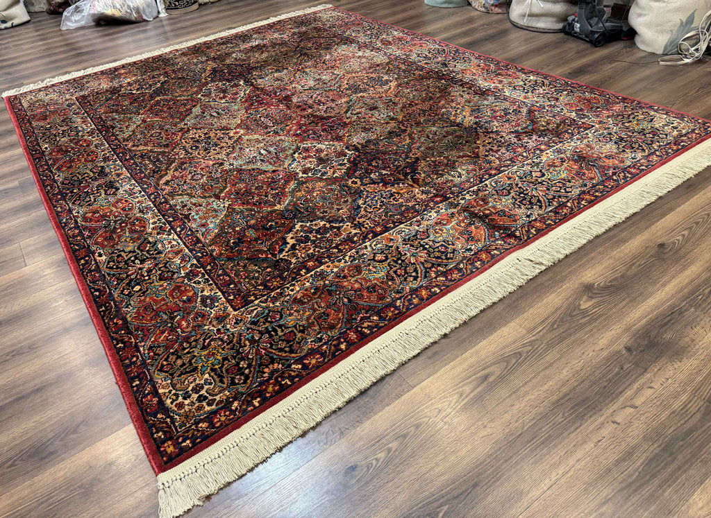 Karastan Rug 8.8 x 10.6, Multicolor Panel Kirman Rug #717, Wool