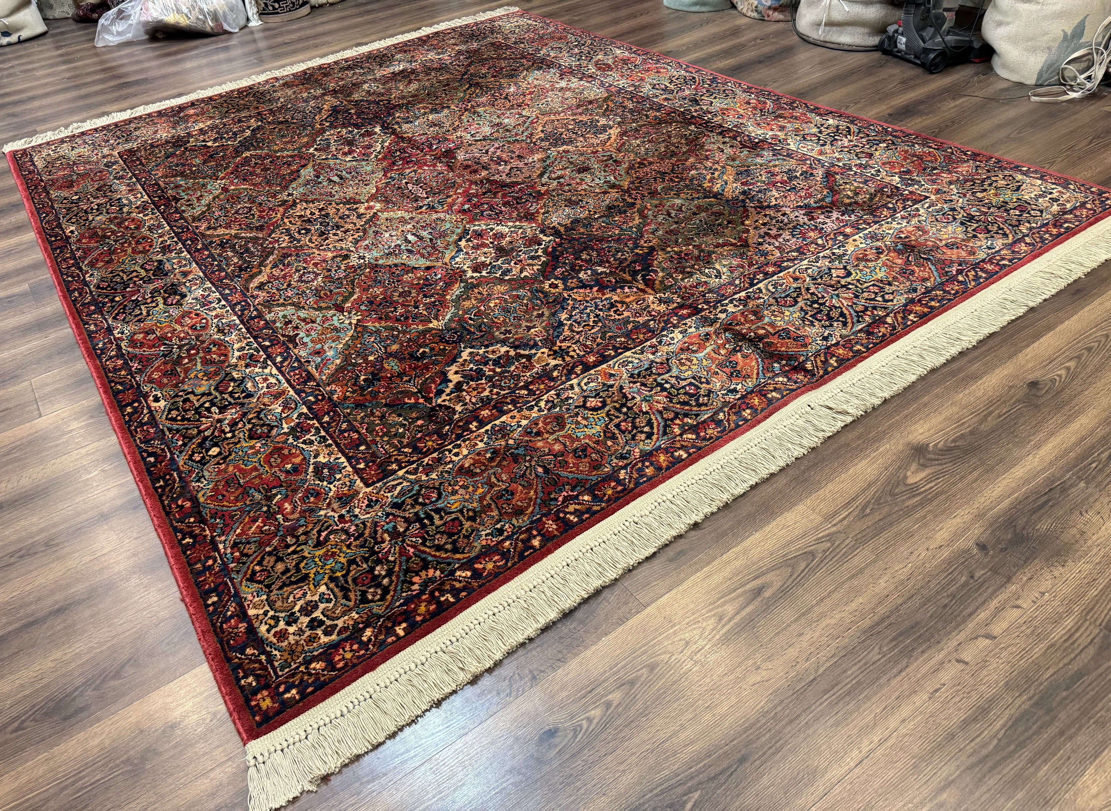 Karastan Rug 8.8 x 10.6, Multicolor Panel Kirman Rug #717, Wool
