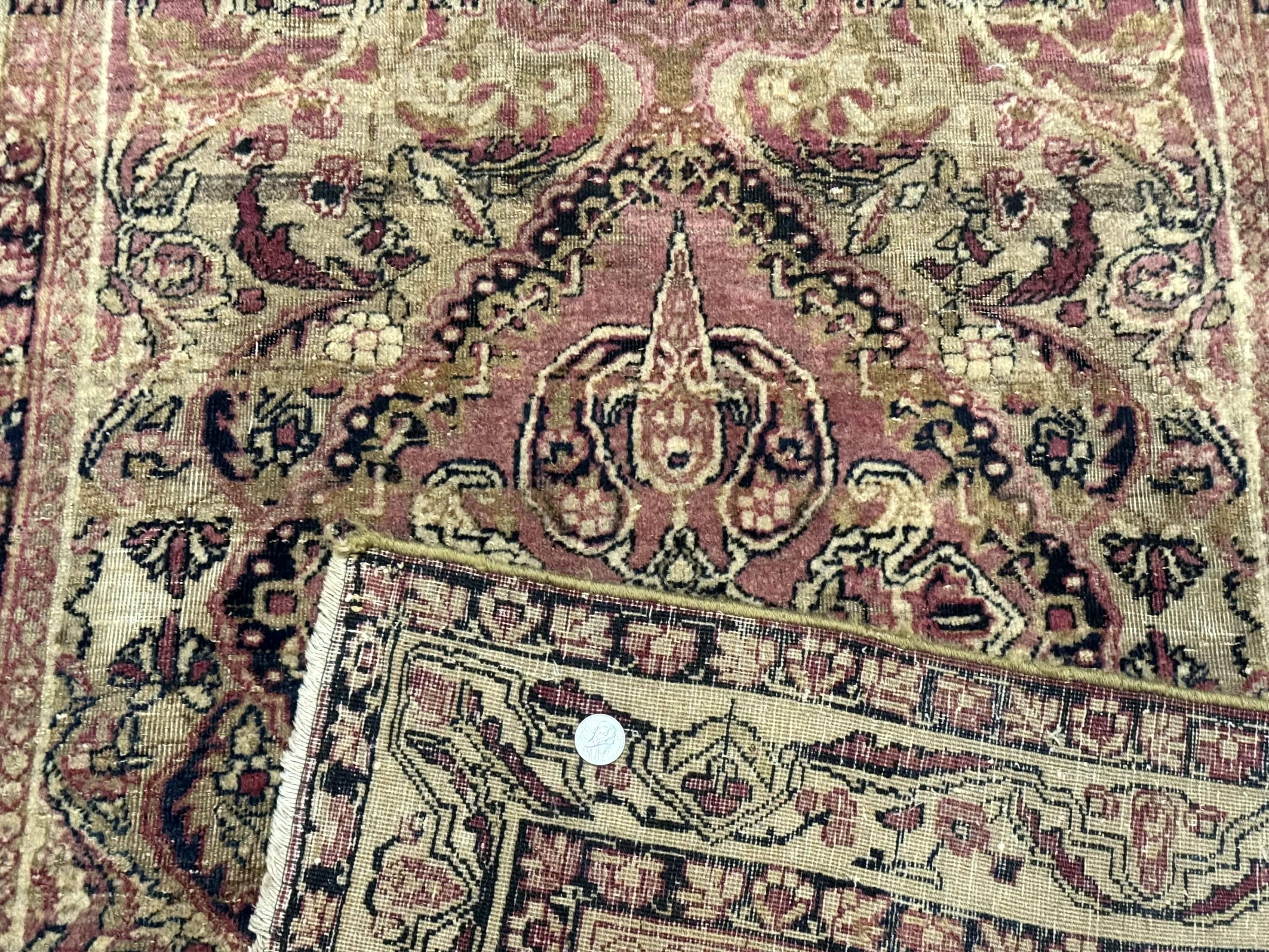 Antique Persian Lavar Rug 3x5, Persian Kerman Rug, Traditional Persian Carpet