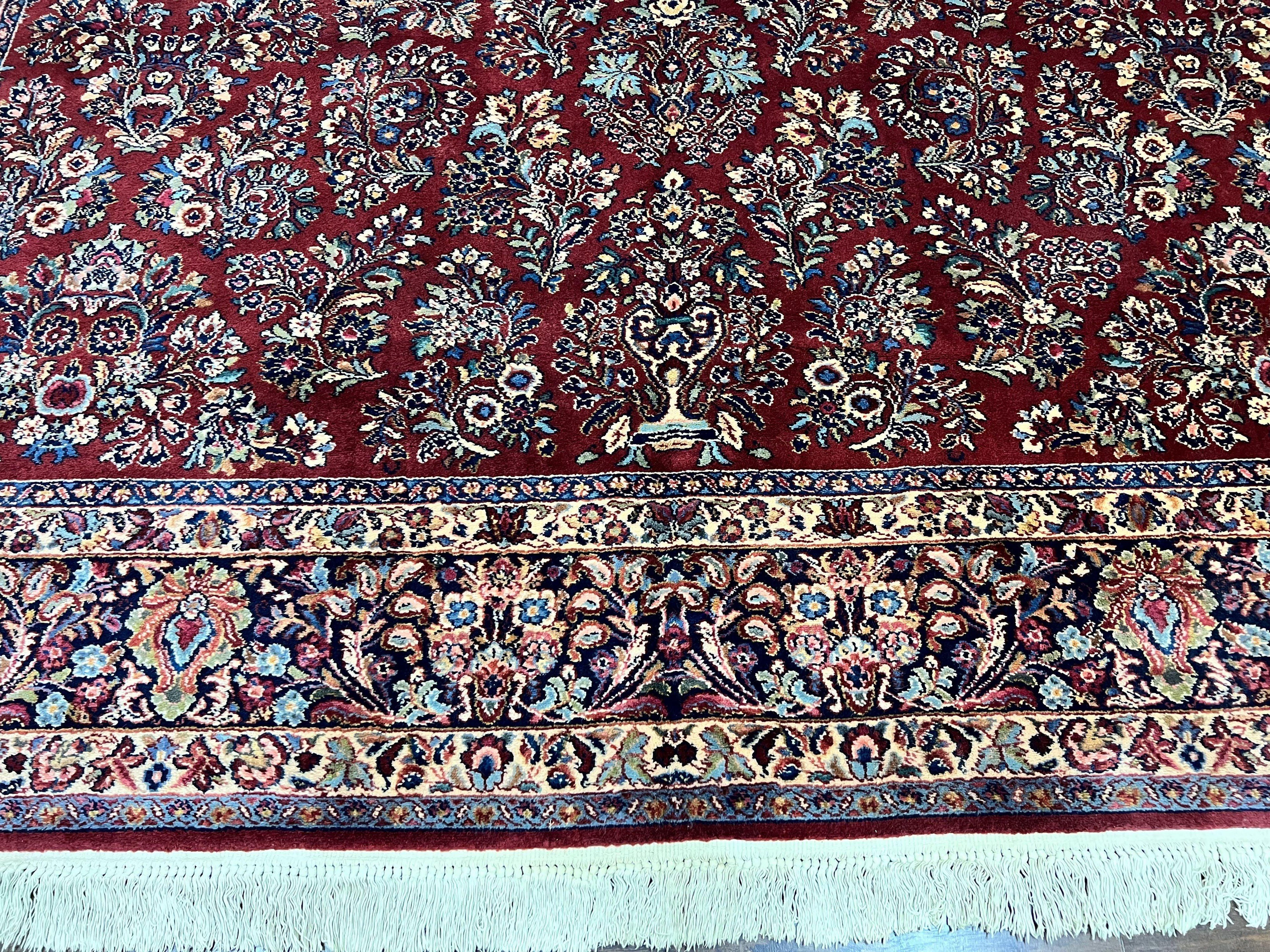 Karastan Rug 10x18 Red Sarouk #785, Wool Karastan Carpet, Original 700 Series, Vintage Discontinued Large Oriental Rug