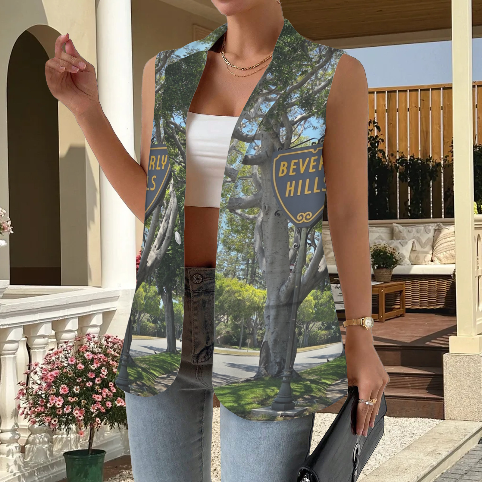 NEW!!! "THAT PART" branded (rear & B.H. Street Sign front) Sleeveless Blazer Vest (Made to Order No Stock)