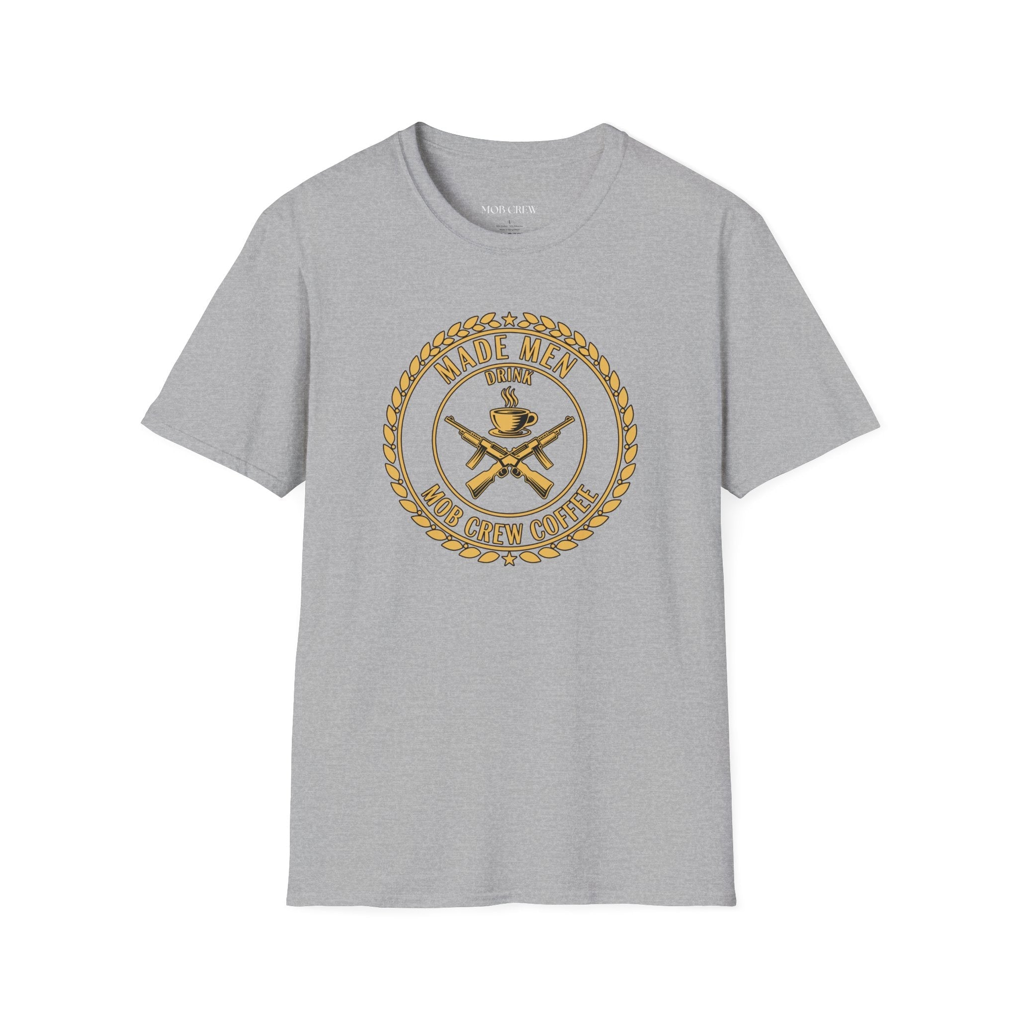 Mob Crew Made Men Drink Mob Crew Coffee T-Shirt - Perfect for Coffee Lovers