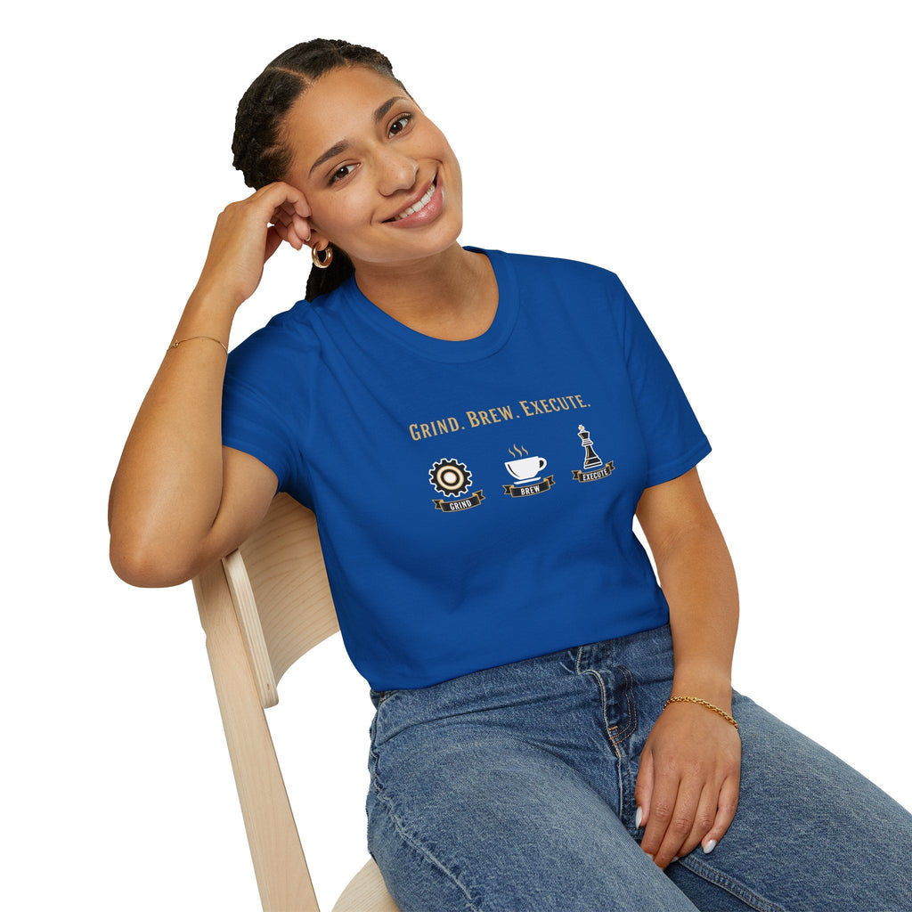 Grind Brew Execute T-Shirt - Mob Crew Passion Fuel for Success