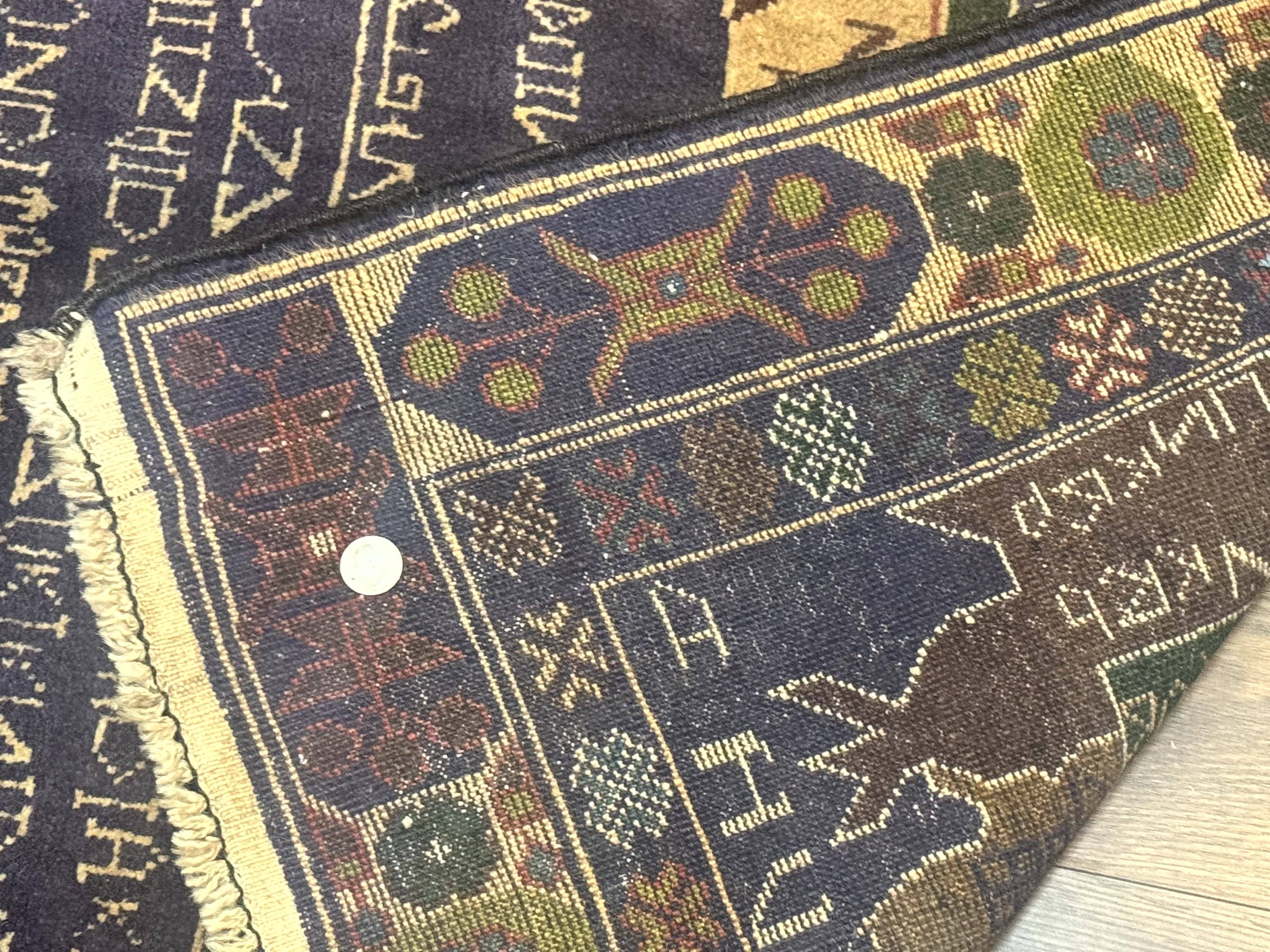 Afghan Rug 4x7, Map of Afghanistan, Tribal Rug, Balouch Rug, New