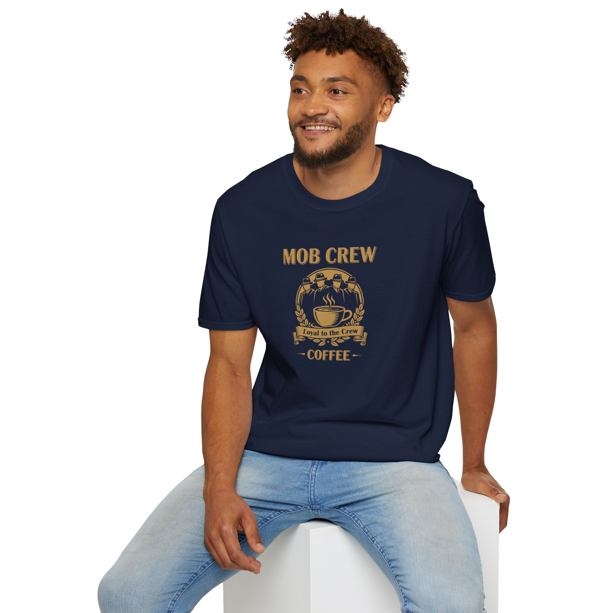 Mob Crew Loyal to The Crew T-Shirt - Vintage Coffee Lover Tee for Coffee Enthusiasts