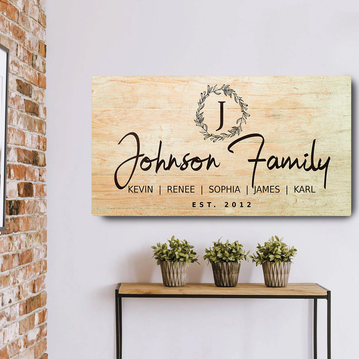 White Family Sign