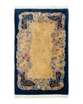 Chinese Wool Rug 3x5, Vintage Carpet, Handmade