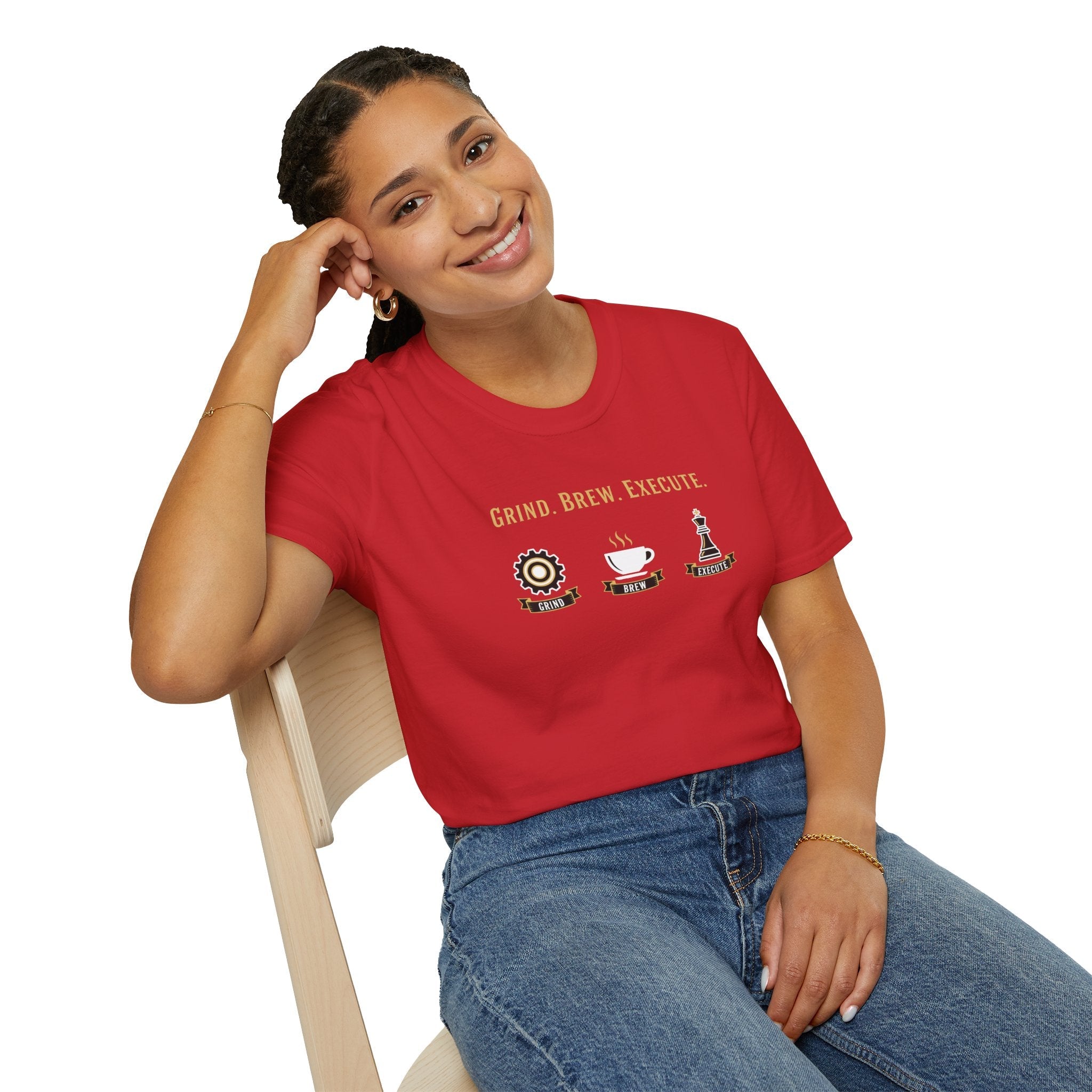Grind Brew Execute T-Shirt - Mob Crew Passion Fuel for Success
