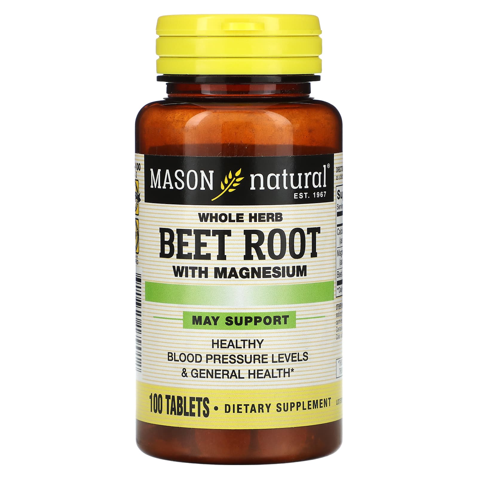 Mason Natural® Beet Root (500 mg) with Magnesium
