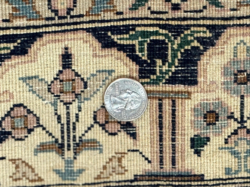 Small Tree of Life Prayer Rug, Pak Persian Rug 2.7 x 4, , Birds, Lantern, Handmade Vintage Fine 260 KPSI