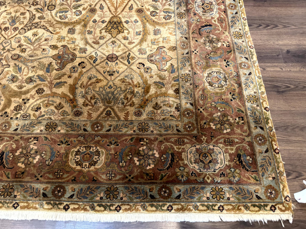 Indo Persian Rug 8x10, Teawash Bidjar Carpet, Allover Pattern