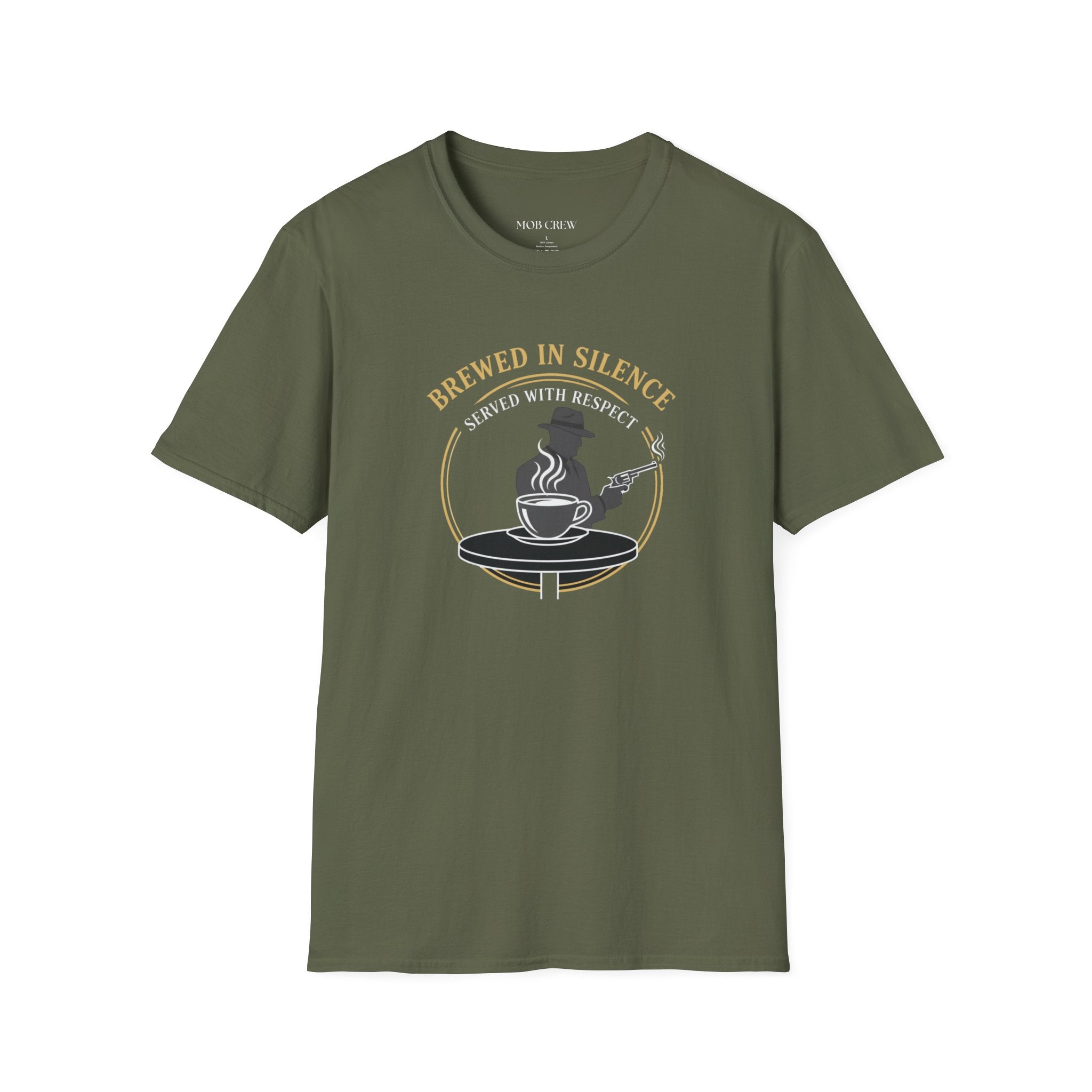 Mob Crew Brewed in Silence Served with Respect Vintage T-Shirt