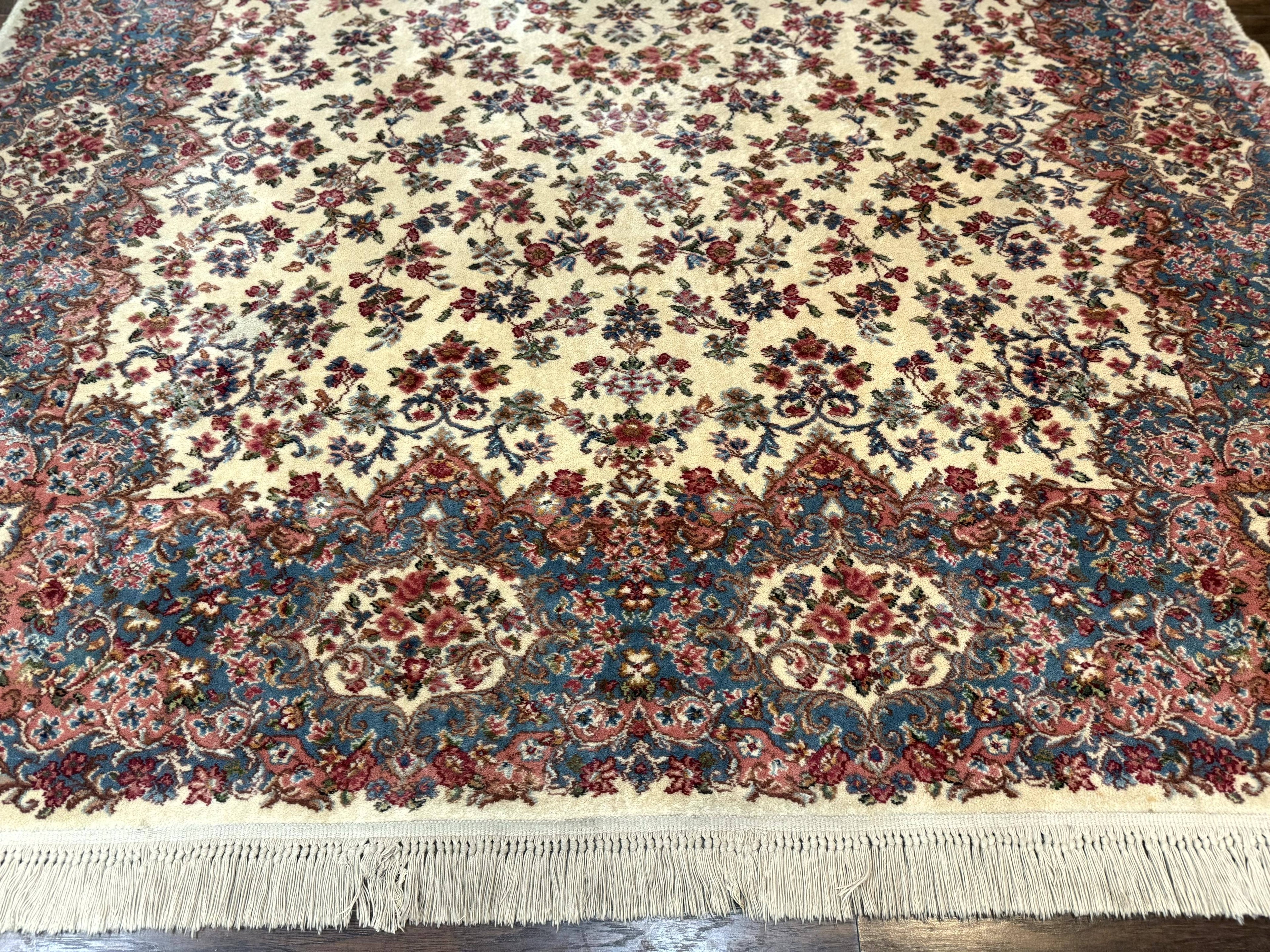 Karastan Rug 8.8 x 12 Ivory Kirman #788, Original 700 Series, Wool Karastan Carpet, Karastan Area Rug, Vintage Karastan, Living Room Rug