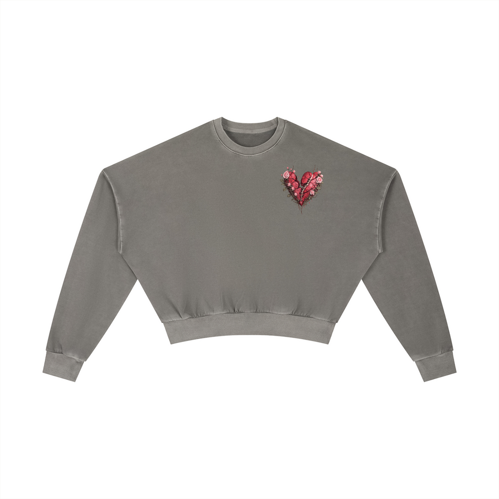 Vintage Washed Cropped Sweatshirt