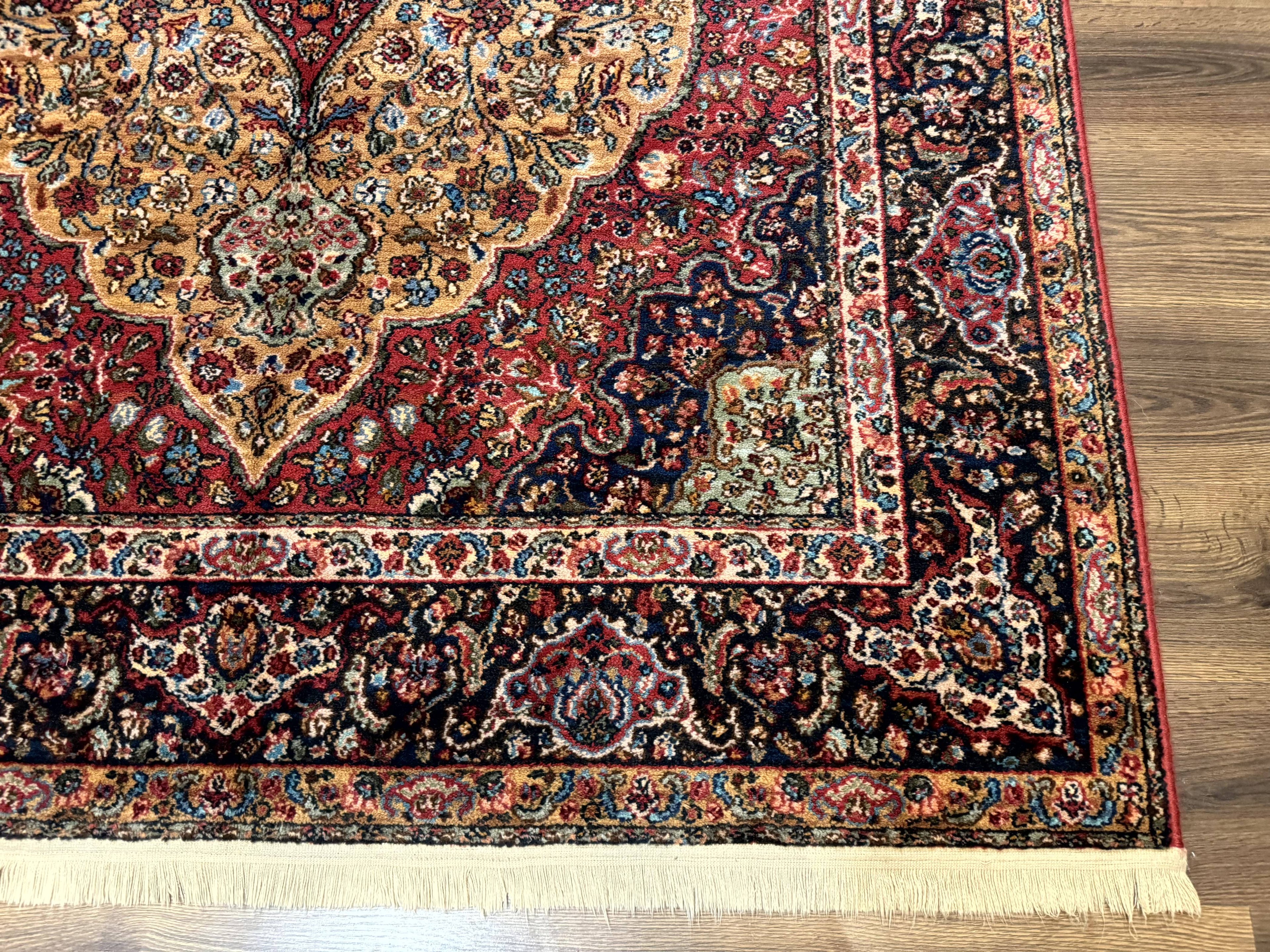Karastan Rug 5.9 x 9 Medallion Kirman #700/718, Original 700 Series, Wool, Discontinued, Vintage