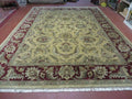 9' X 12' Vintage Handmade India Oriental Jaipur Quality Tea Wash Hand Knotted