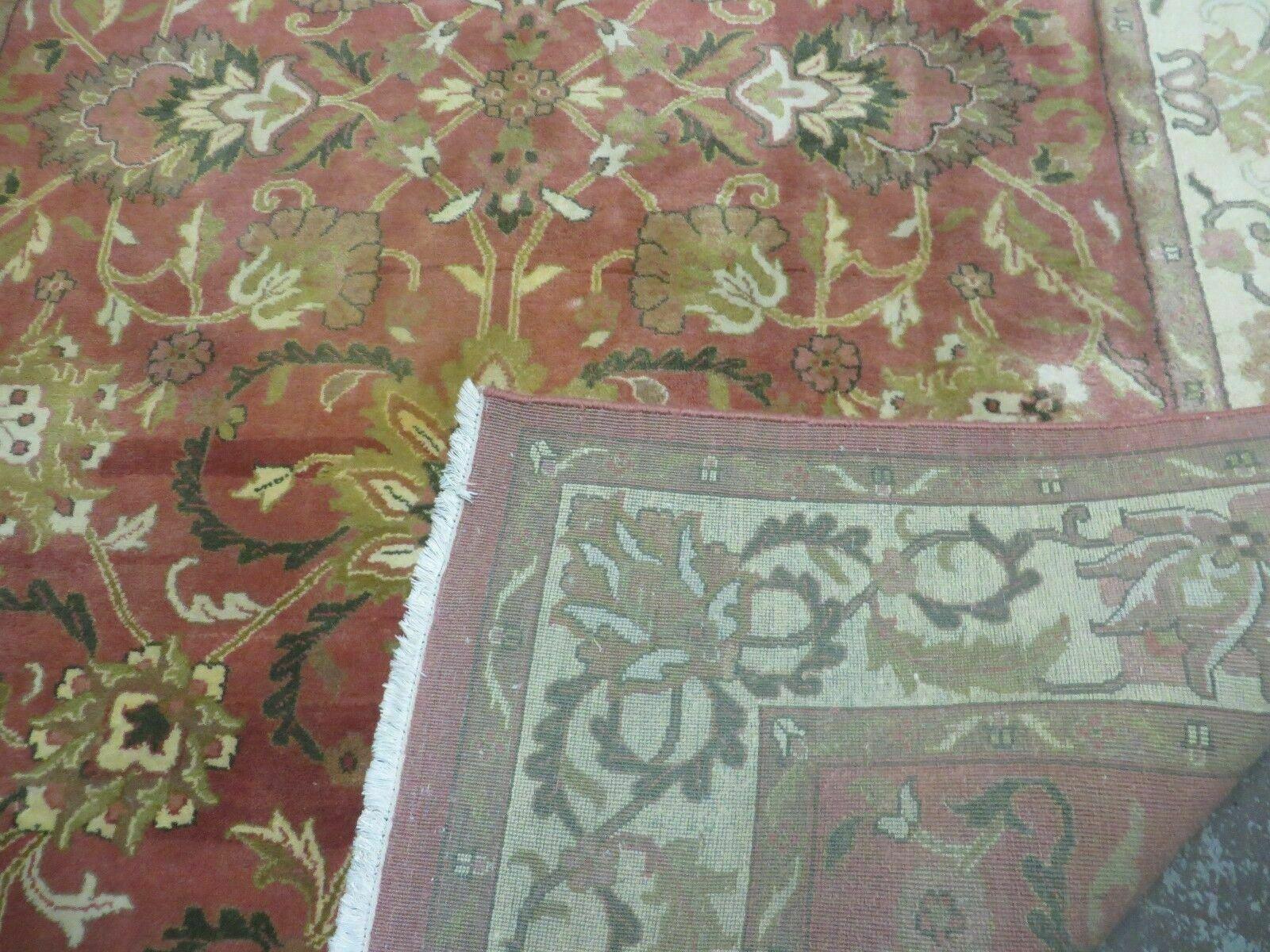 6' X 9' Vintage Handmade Indian Floral Oriental Wool Rug Veg Dyes Nice
