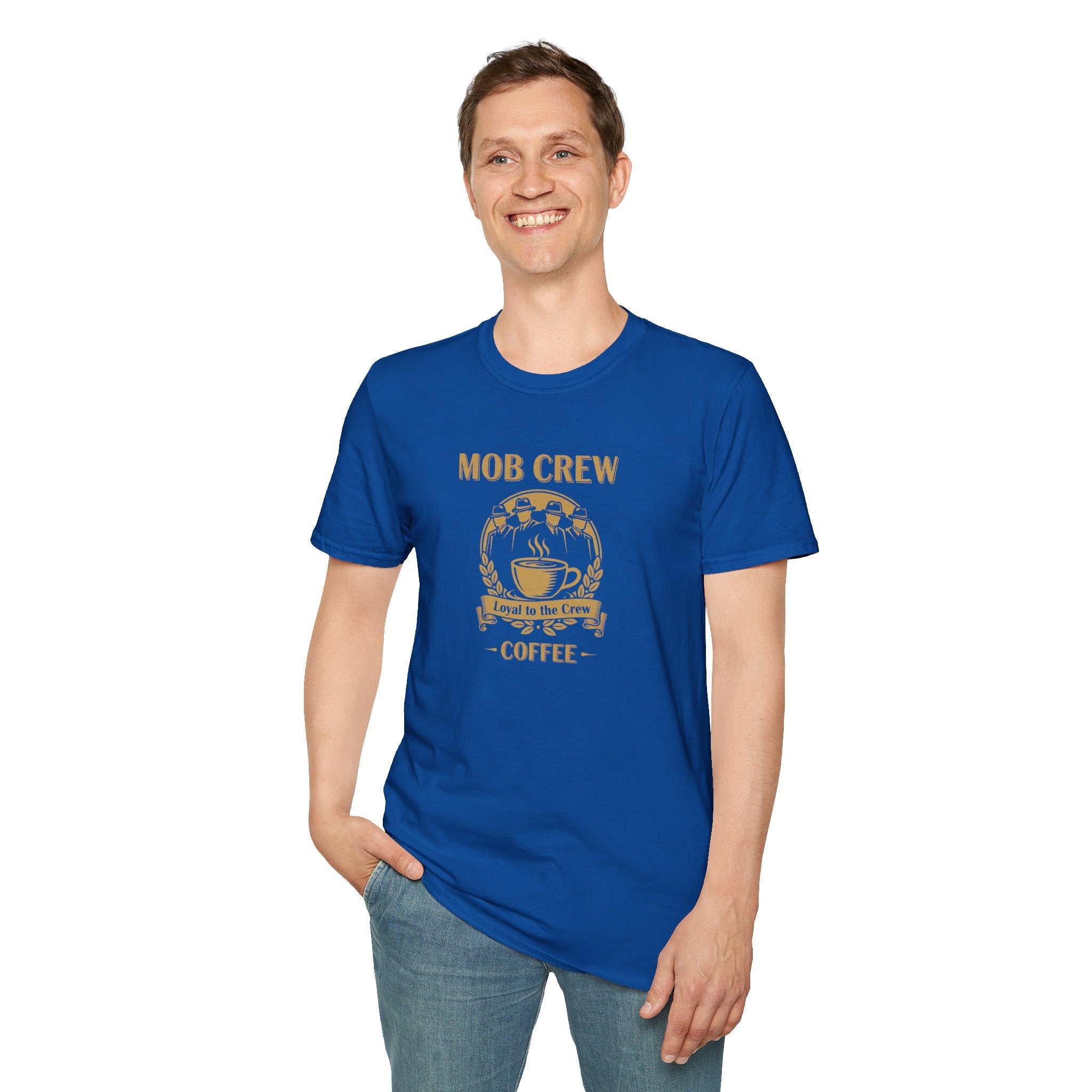 Mob Crew Loyal to The Crew T-Shirt - Vintage Coffee Lover Tee for Coffee Enthusiasts