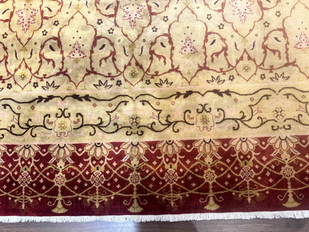 Pak Persian Rug 8x10, Allover Pattern, Gold-Tan, Fine 200 KPSI