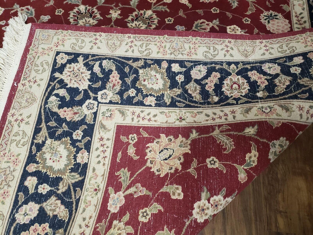 6' X 9' Vintage Fine Oriental Floral Handmade Wool Rug Vegetable Dyes Red Nice