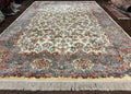 8.8 x 12 Karastan Rug #788 Ivory Kirman, Wool Vintage Original 700 Series