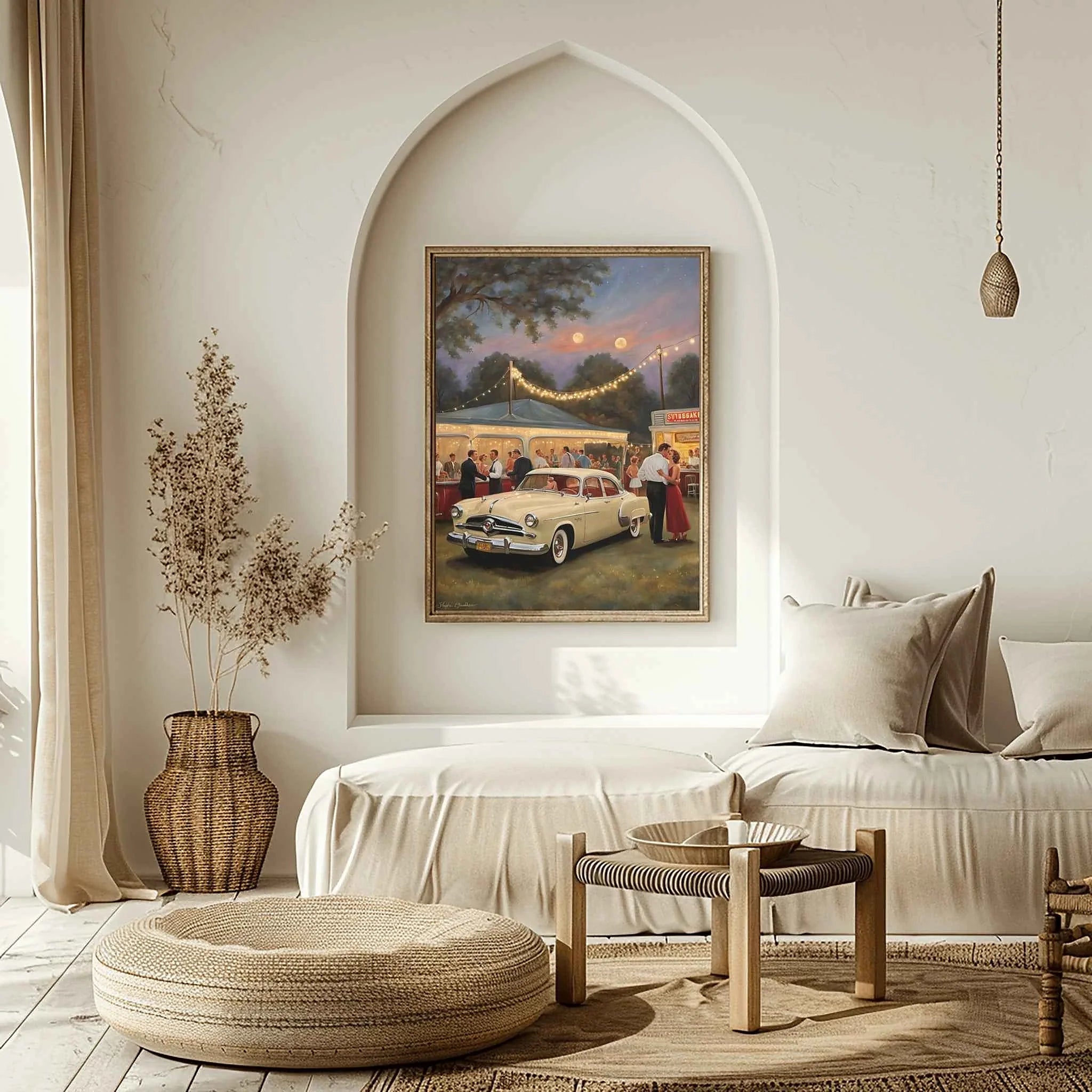 1953 Starlight Coupe "Starlit Soiree" Art Print | Romantic Vintage Night Decor