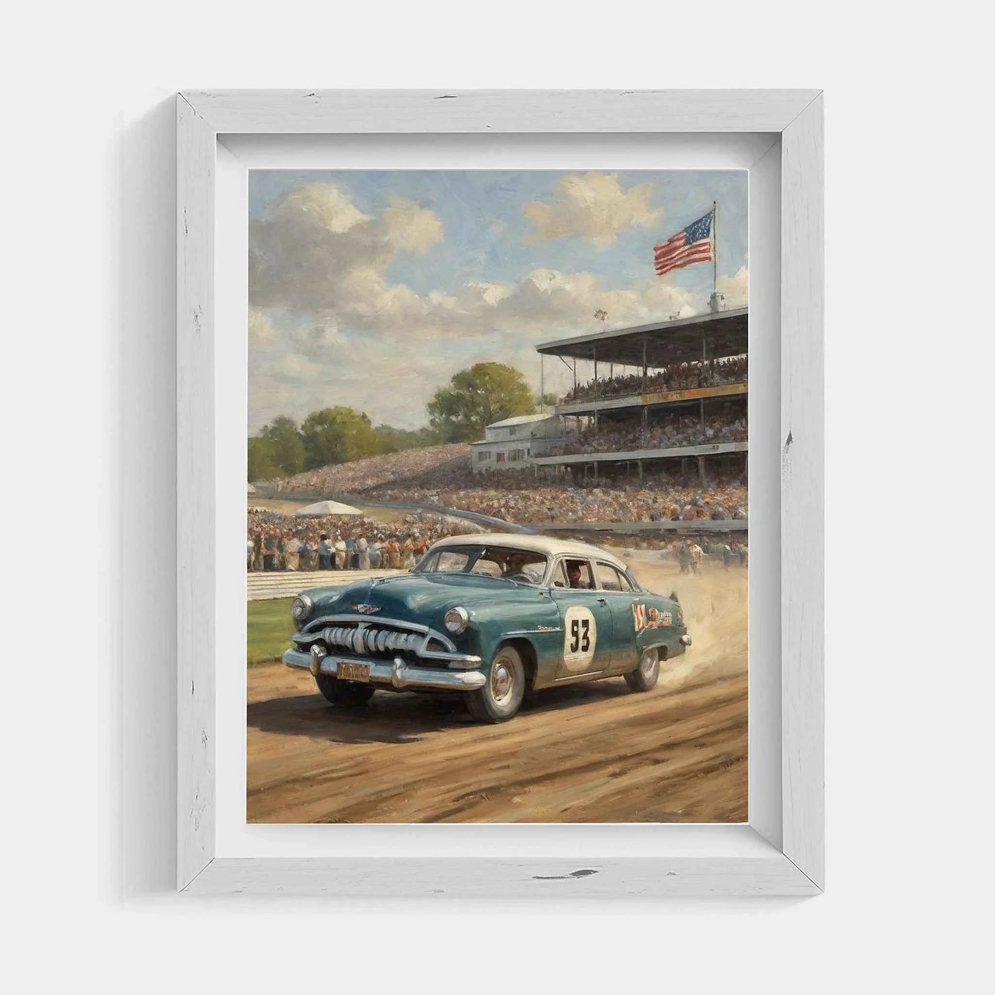 1953 Step-Down "Dirt Track Dominance" Print | NASCAR Action Art