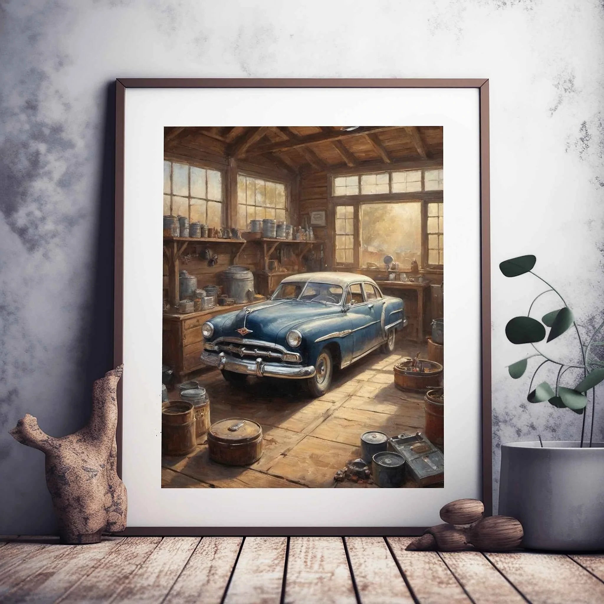 1953 Step-Down Legend "The Garage" Art Print | Vintage Racing Workshop