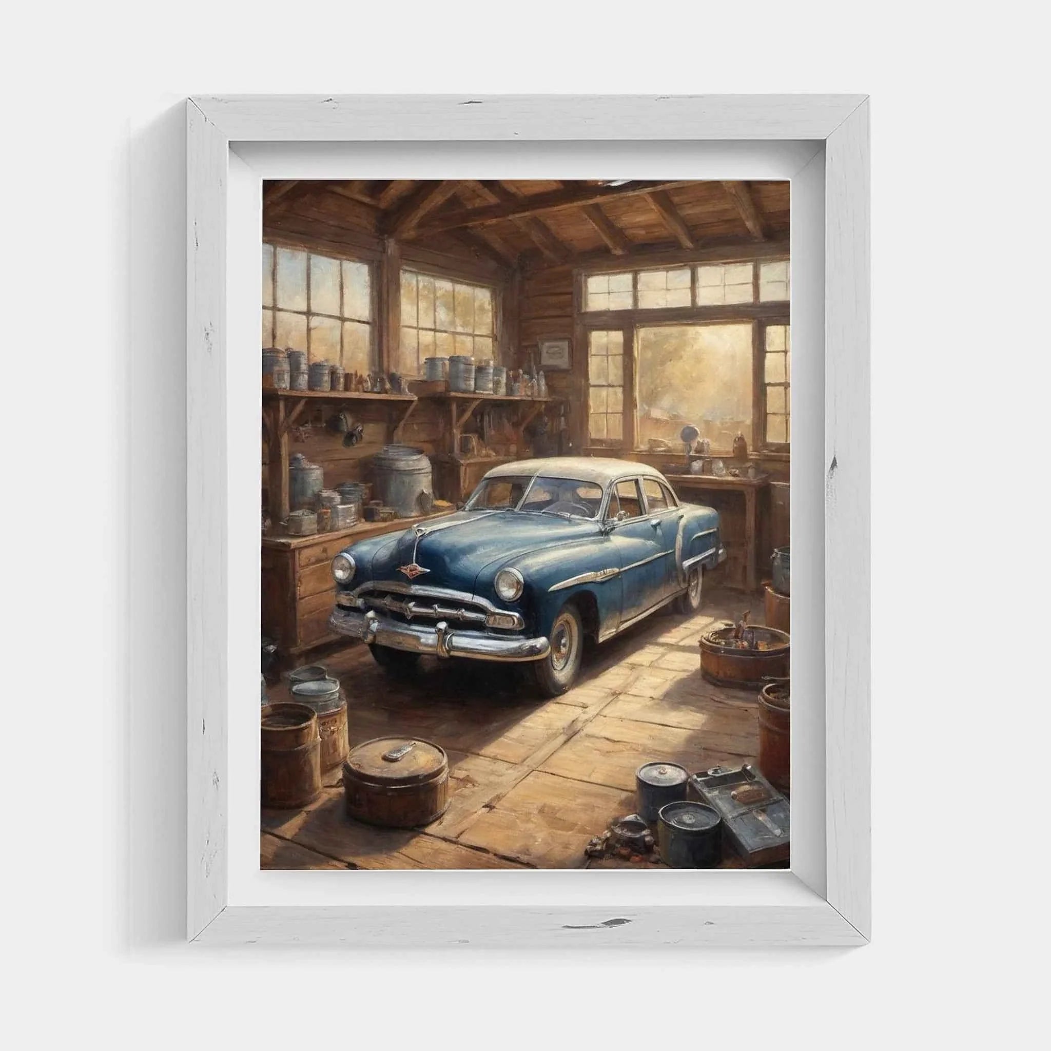 1953 Step-Down Legend "The Garage" Art Print | Vintage Racing Workshop