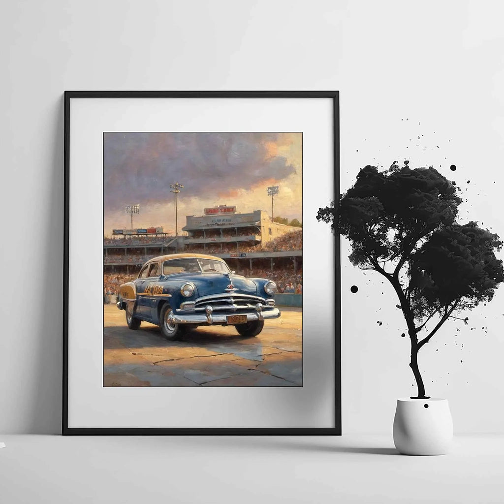 1953 Step-Down "Victory Lane Sunset" Print | Classic Speedway Art