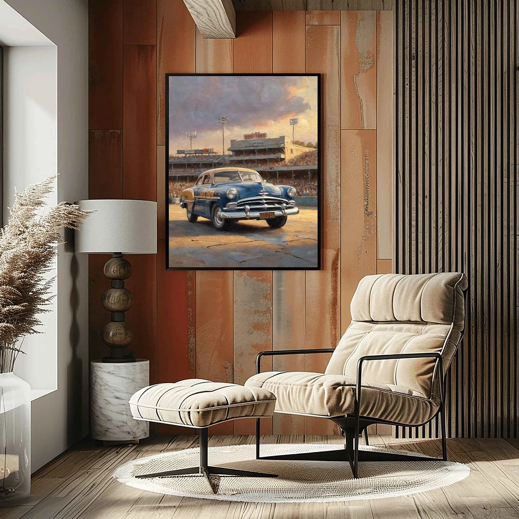 1953 Step-Down "Victory Lane Sunset" Print | Classic Speedway Art