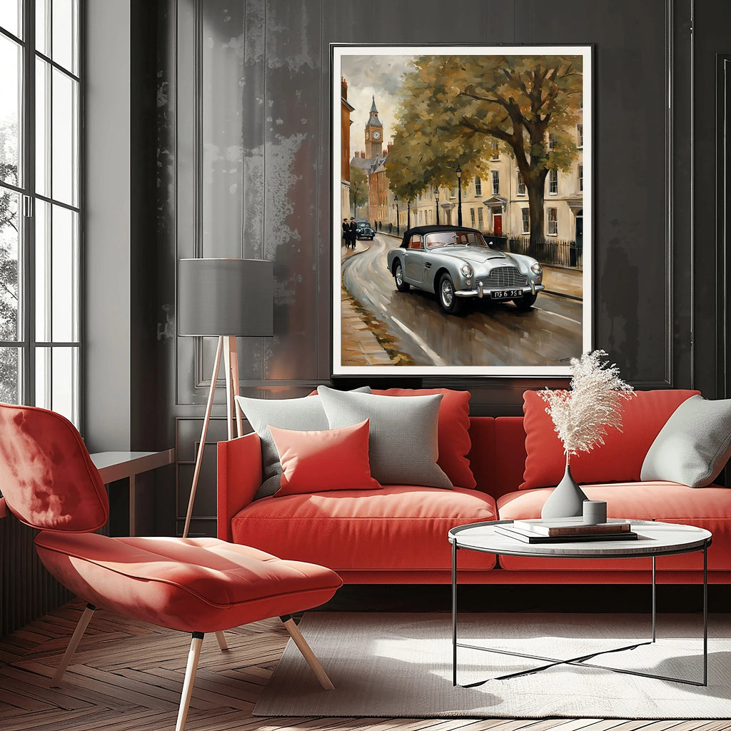 1954 Drophead London Landmark Poster | Classic City Drive Art