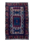 3 X 5 Vintage Handmade Tribal Wool Rug Balouchi Rug Afghan Rug Red Beige Nice