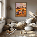 1955 Cameo Carrier Autumn Harvest Wall Art | Rustic Farmhouse Truck Print