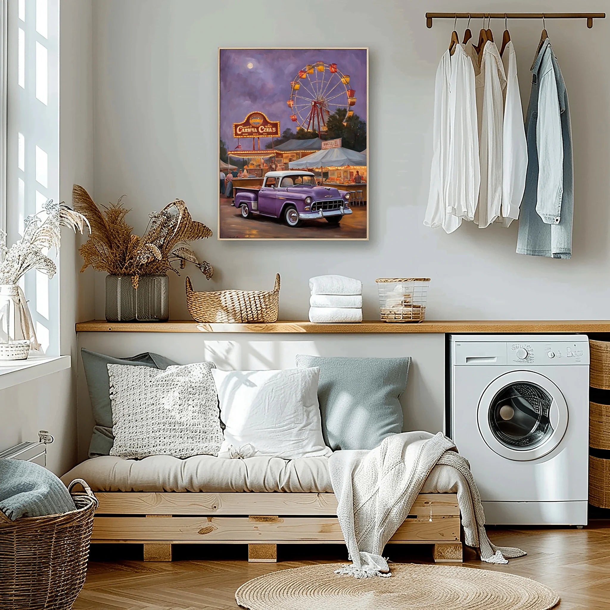 1955 Cameo Carrier Vintage Fairground Wall Art | Retro Americana Truck Print
