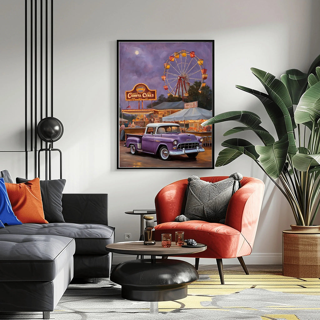 1955 Cameo Carrier Vintage Fairground Wall Art | Retro Americana Truck Print